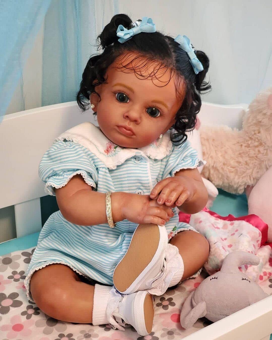 Collectors Love African American Silicone Reborn Dolls Beautiful Lifelike Black Infant Dolls